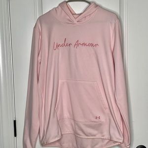 Baby Pink Light Women's Under Armour Embroidered Hoodie Large NWOT Limited Kohls